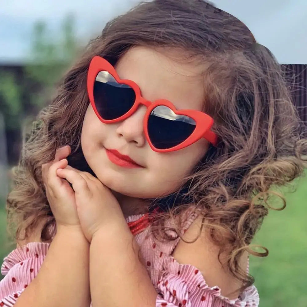 Heart-Shaped Kids Sunglasses | Vintage Toddler Eyewear 3–9 Years Main image