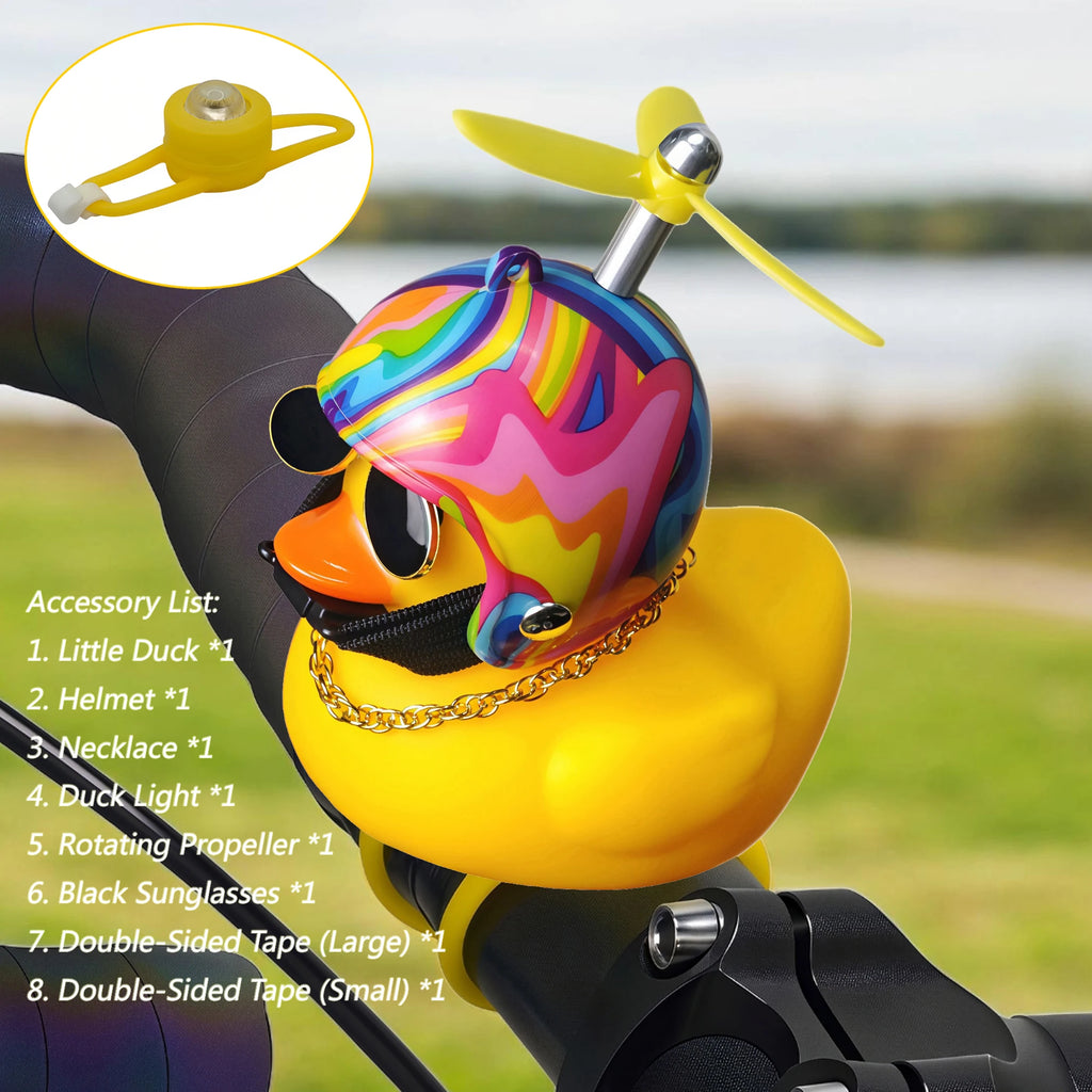 Yellow Duck Bicycle Bell Cute Cartoon Duck Bike Light Accessory