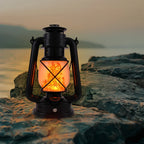 USB Rechargeable Retro Flame Camping Lantern LED Light