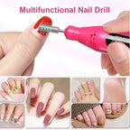 LINMANDA 6 in 1 Electric Nail Drill Kit Portable Manicure File Machine