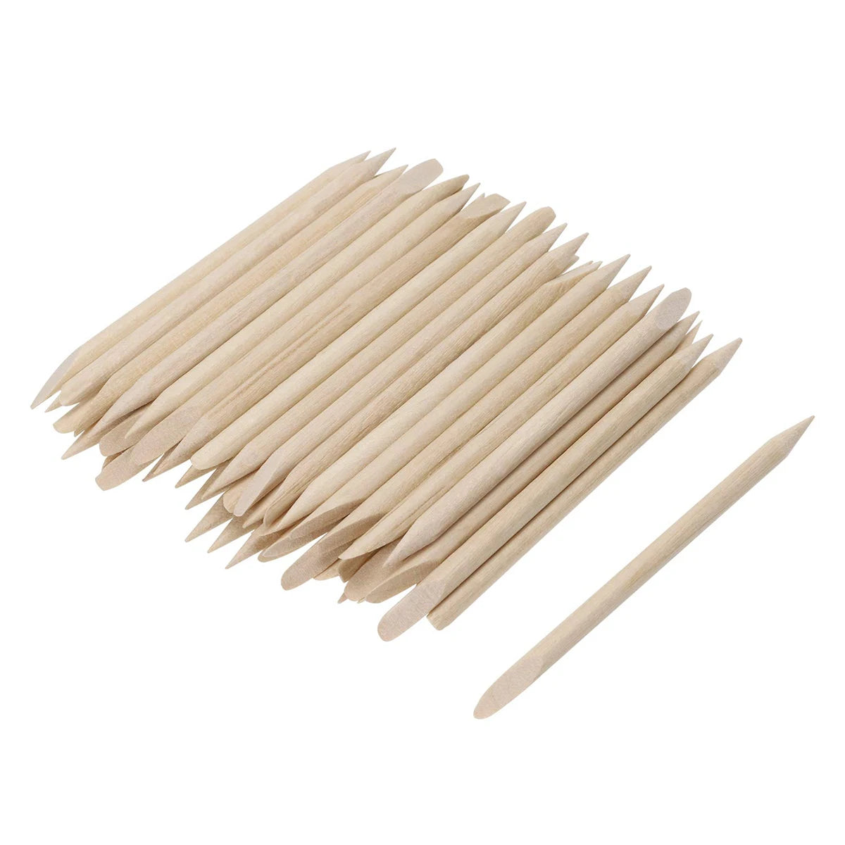 Orange Wood Cuticle Sticks Double Ended Nail Manicure Tools
