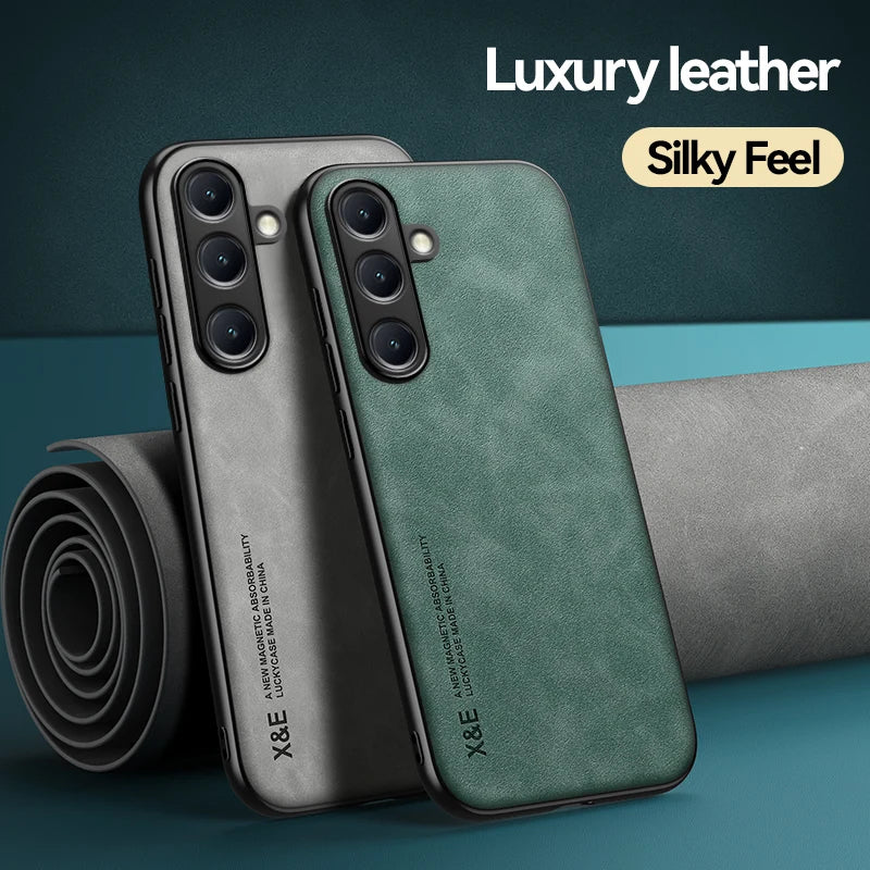 Luxury Leather Slim Case for Samsung Galaxy S21 S22 S23 S24 S25 S26 Secondary image