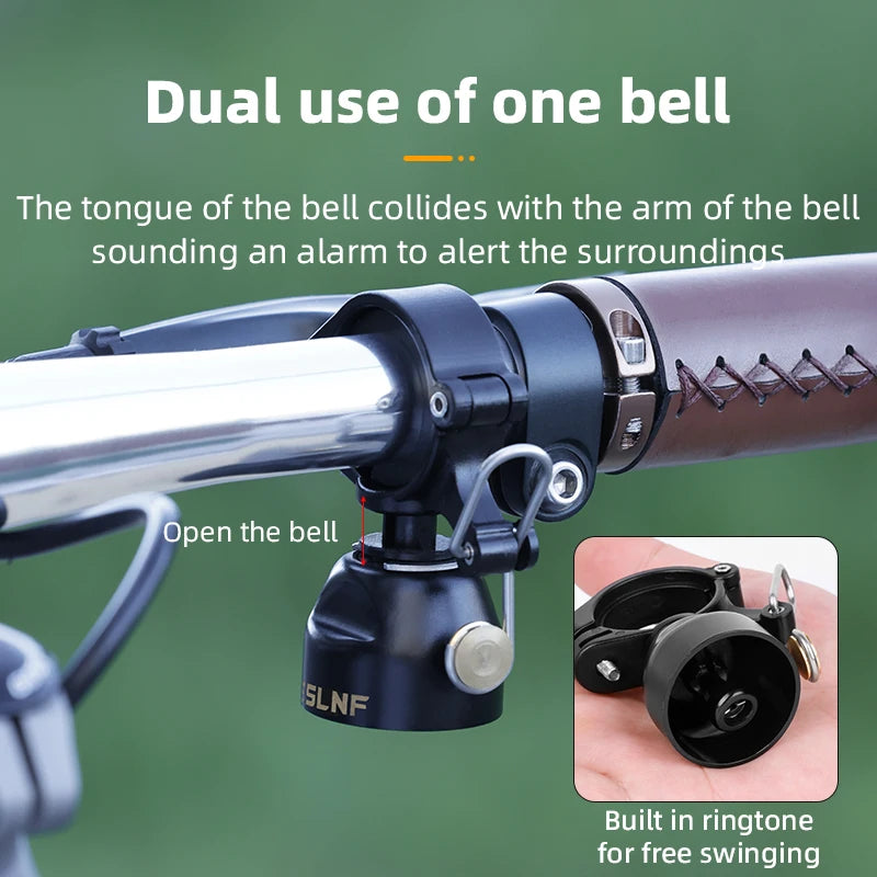 ESLNF Bike Bell Copper MTB Road Bike Bell with Cowbell Mode