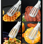 Stainless Steel Kitchen Tongs – Heat Resistant BBQ & Food Clip Tool