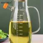 KEMORELA Glass Olive Oil Bottle Leak-Proof Kitchen Oil Dispenser
