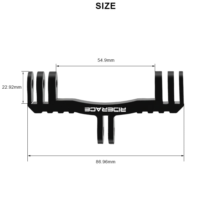 Dual Bike Computer Camera Mount Aluminum GoPro GPS Handlebar Bracket