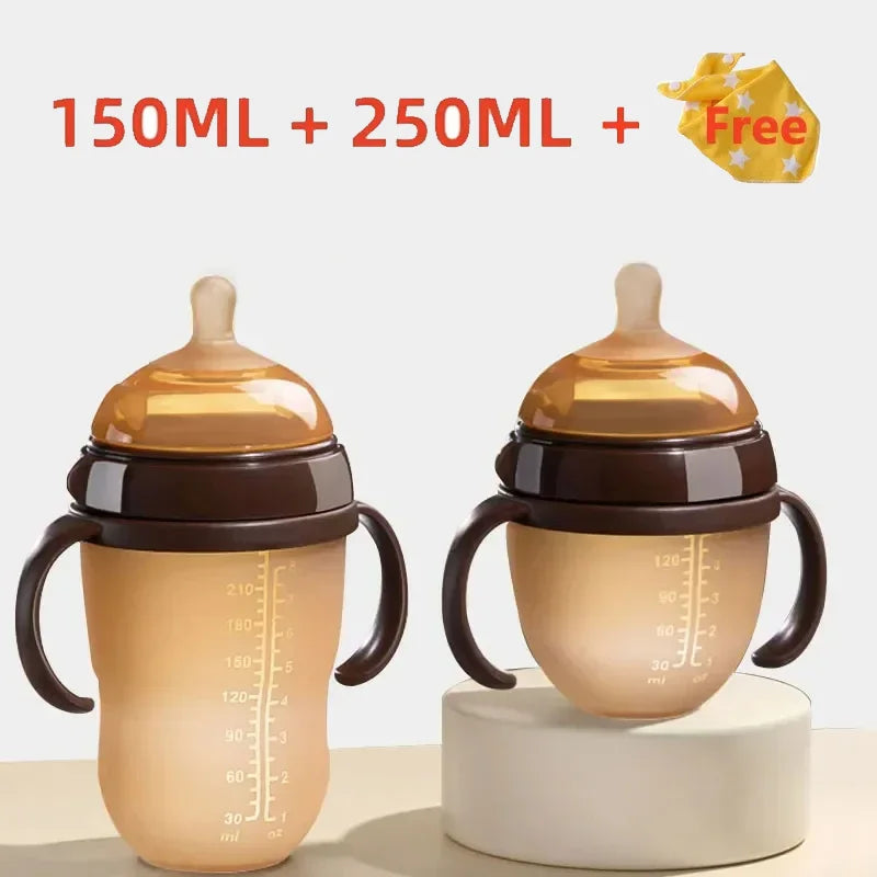 Silicone Baby Feeding Bottle Anti-Choking Nipple Cup