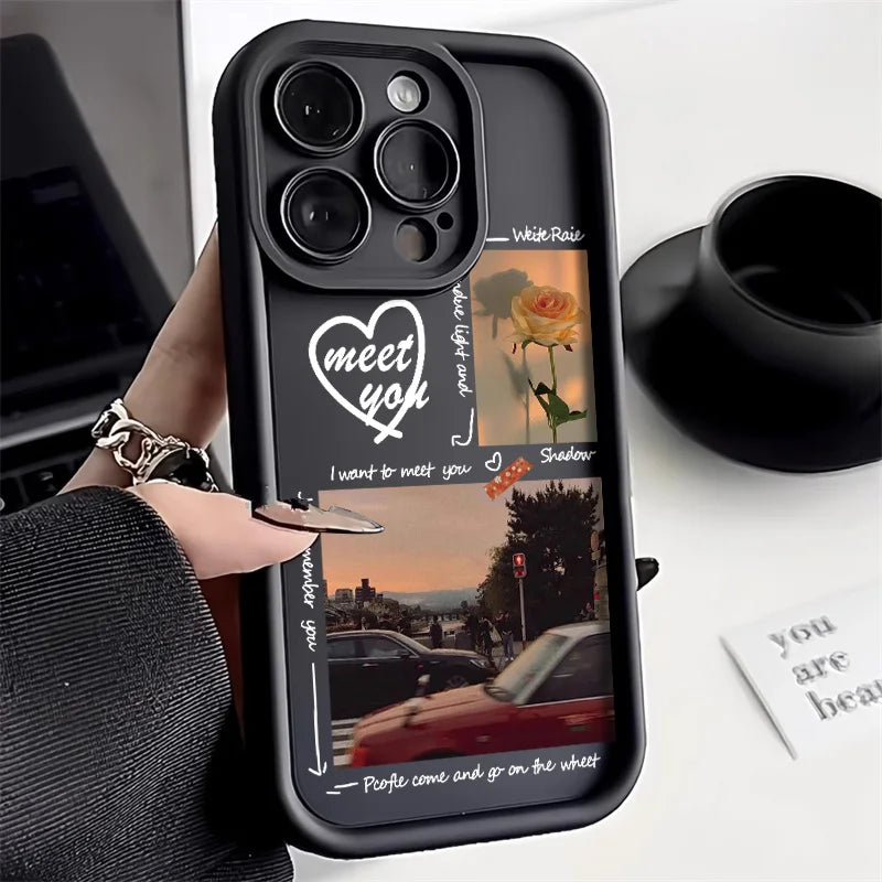 Graffiti Silicone Case for iPhone 16 15 14 13 12 11 Pro Max