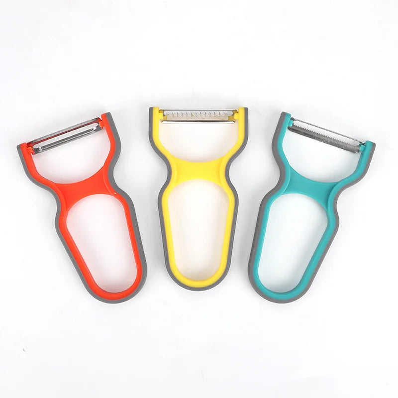 3Pcs Stainless Steel Vegetable Peeler Set – Potato & Fruit Cutter Grater Tool