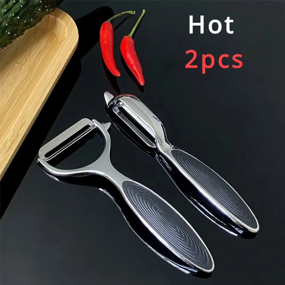 Stainless Steel Vegetable Peeler & Shredder – 2-in-1 Kitchen Grater Tool Secondary image
