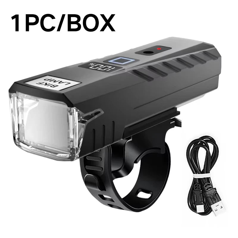 Type-C Rechargeable Bike Light with Digital Display
