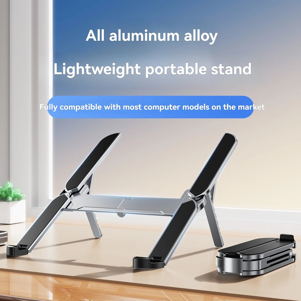 Metal Mini Foldable Laptop Stand Adjustable Portable 10-17 Inch