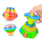 Spinning Top LED Light Up Toy - Flashing Music Gyroscope Launcher