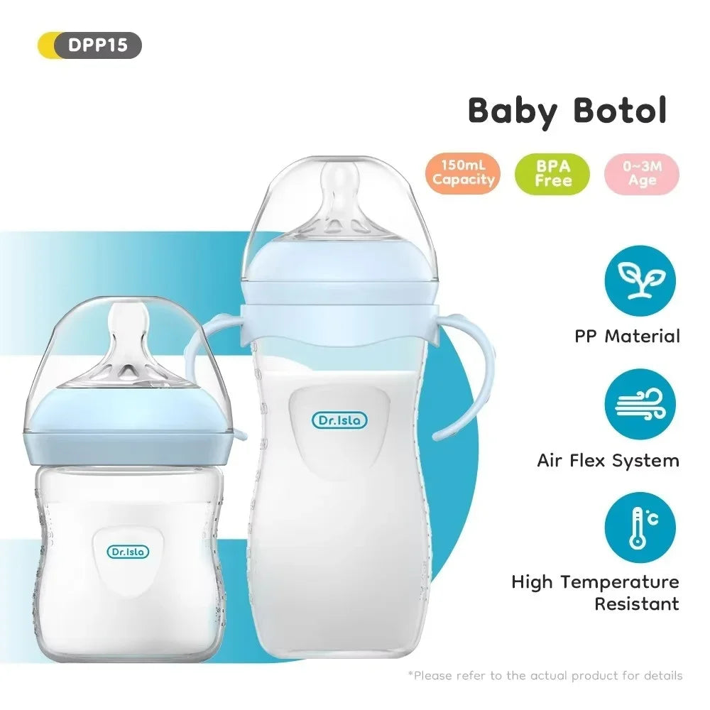 BPA-Free Baby Feeding Bottle with Handle 150-330ML