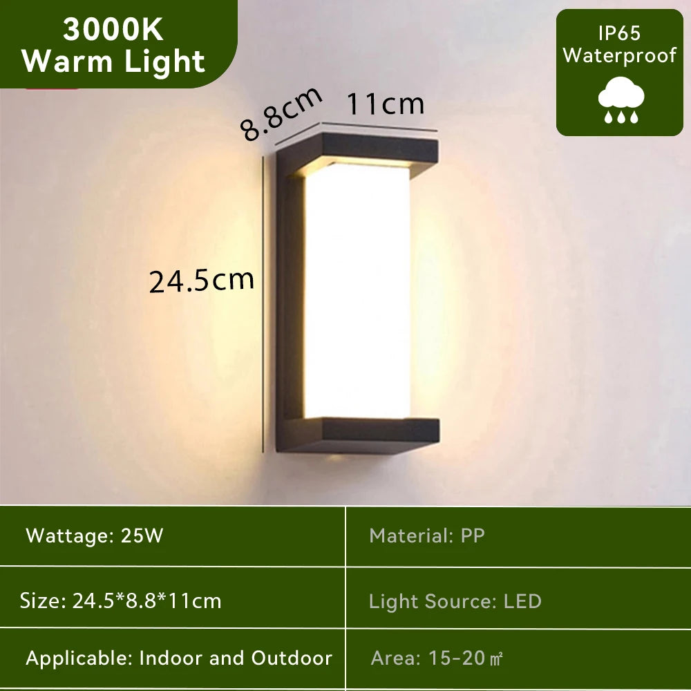 Waterproof LED Wall Light for Porch, Garden & Outdoor Pathways