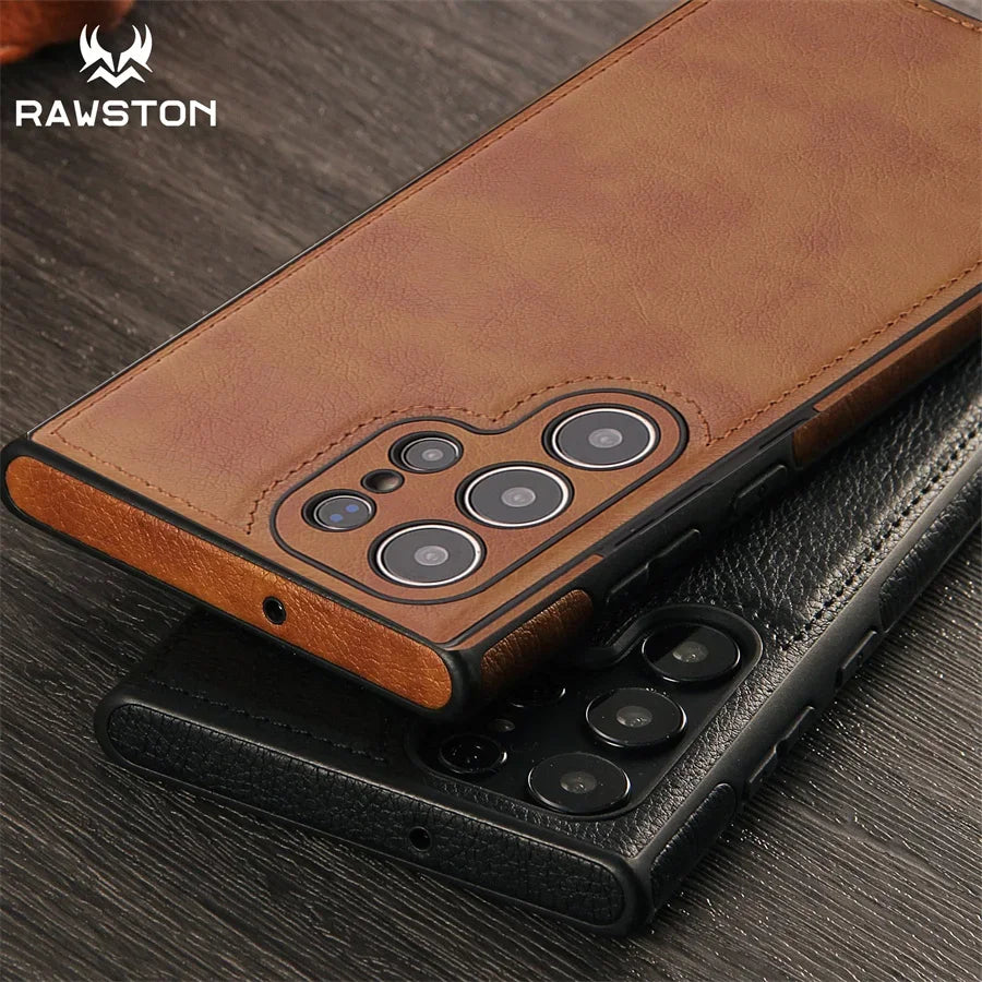 Luxury Vintage PU Leather Case for Samsung Galaxy S22 S23 S24 S25 S26 Main image