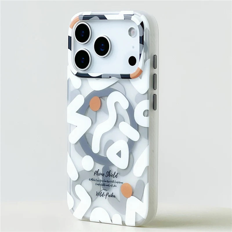 Graffiti MagSafe Wireless Charging Case for iPhone 17 16 15 14 Pro Max