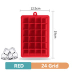 Large Silicone Ice Cube Tray Jumbo Square Ice Maker Mold (4/6/8/15 Grid)