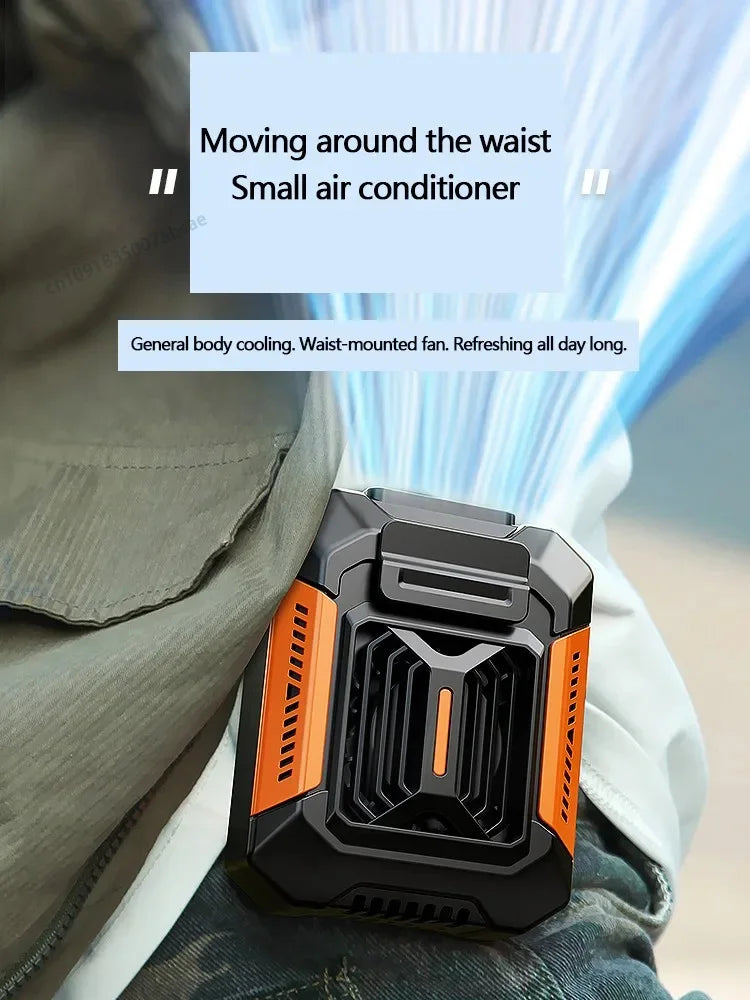 HOMFISH Belt Clip Fan Portable Wearable USB Fan & Power Bank
