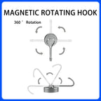 Strong Magnetic Rotating Hook Heavy Duty Neodymium Magnet Hook