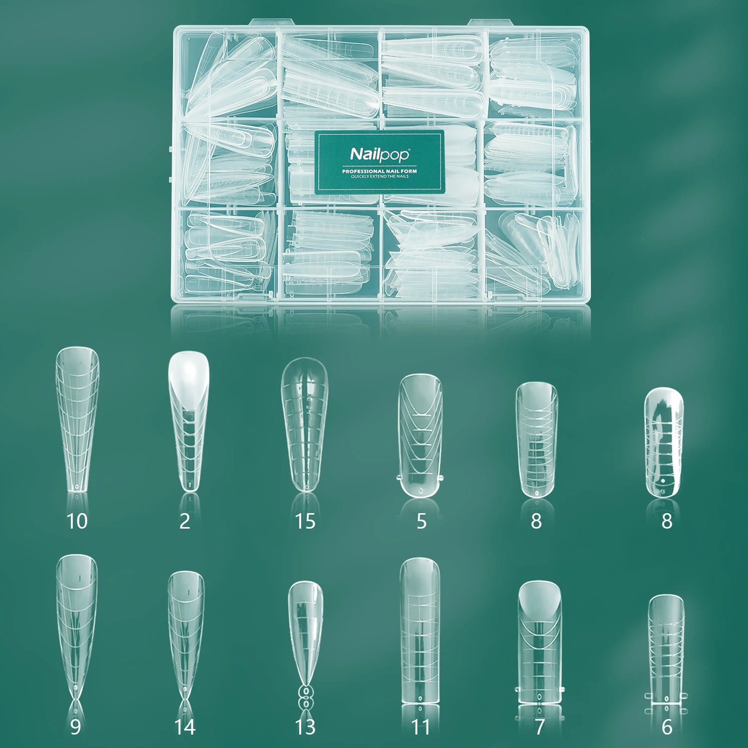 Nailpop Dual Forms Reusable Nail Extension Molds with Scale Design