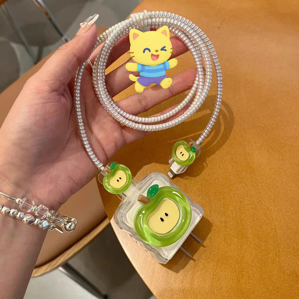 3D Cartoon iPhone Charger Protector Case & Cable Cover