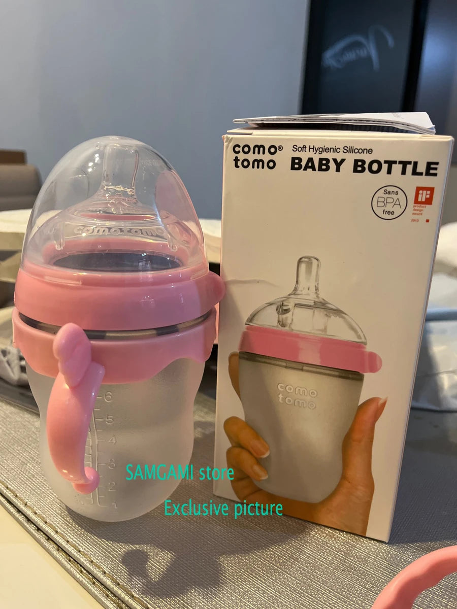 2 Pack BPA Free Baby Feeding Bottles Silicone Set