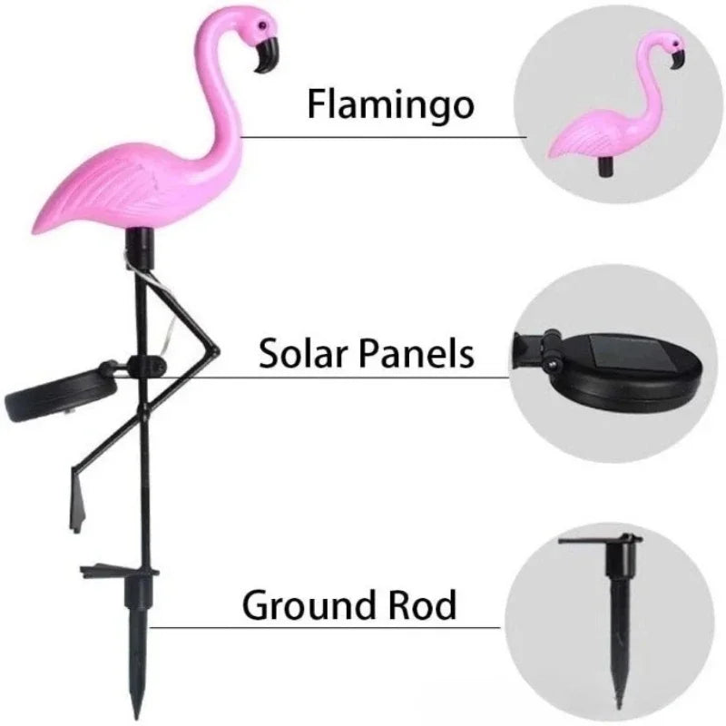 Flamingo Solar Garden Light Waterproof LED Stake