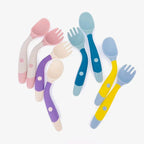 Baby Silicone Spoon & Fork Set Soft Bendable Toddler Feeding Utensils