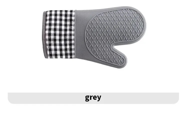 Silicone Insulated Gloves Heat Resistant Anti-Slip Kitchen Oven Mitts