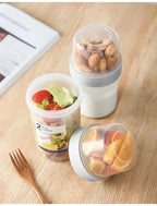 Oatmeal Yogurt Lunch Box Set Sealed Breakfast Bento Container with Fork