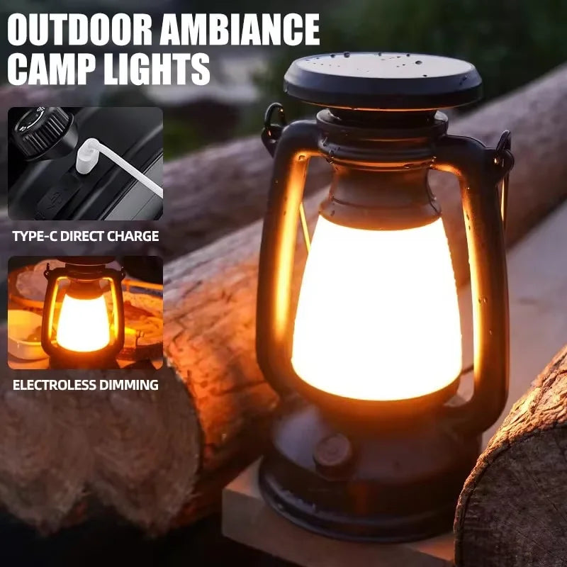 Retro Horse LED Lantern Table Lamp Camping Décor Light Secondary image