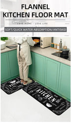 VIKAMA Kitchen Floor Mat UK Absorbent Non-Slip Waterproof Rug