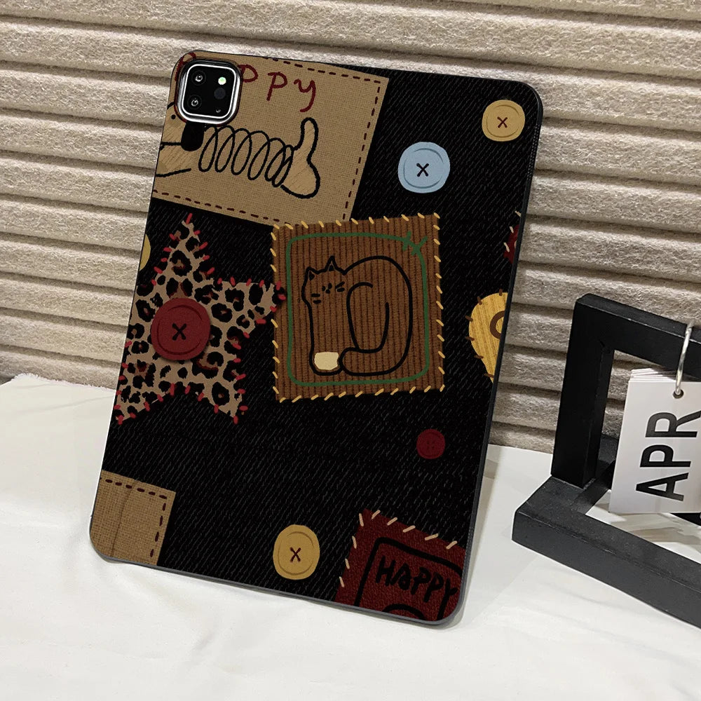 Classic Leopard & Cow Print iPad Case for Air 11 13 Pro & Mini Cover