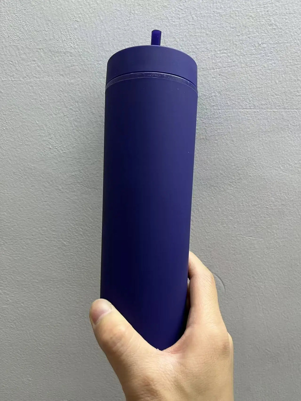 Double Wall Skinny Tumbler 473ml/480ml Cup with Straw & Lid