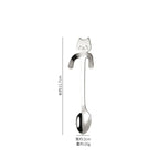 Cute Cat Shape Stainless Steel Coffee Spoon Mini Dessert Teaspoon