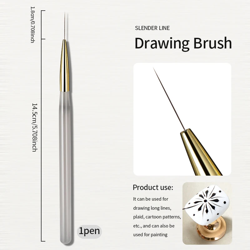RSNAIL Nail Art Brush Gradient Painting Pen for Manicure Design