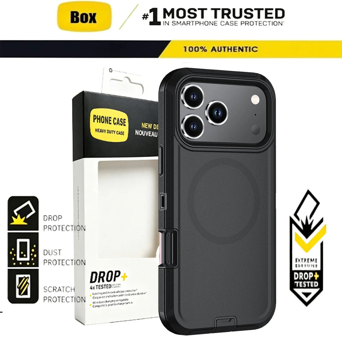 Heavy Duty iPhone Case with MagSafe Shockproof Protection