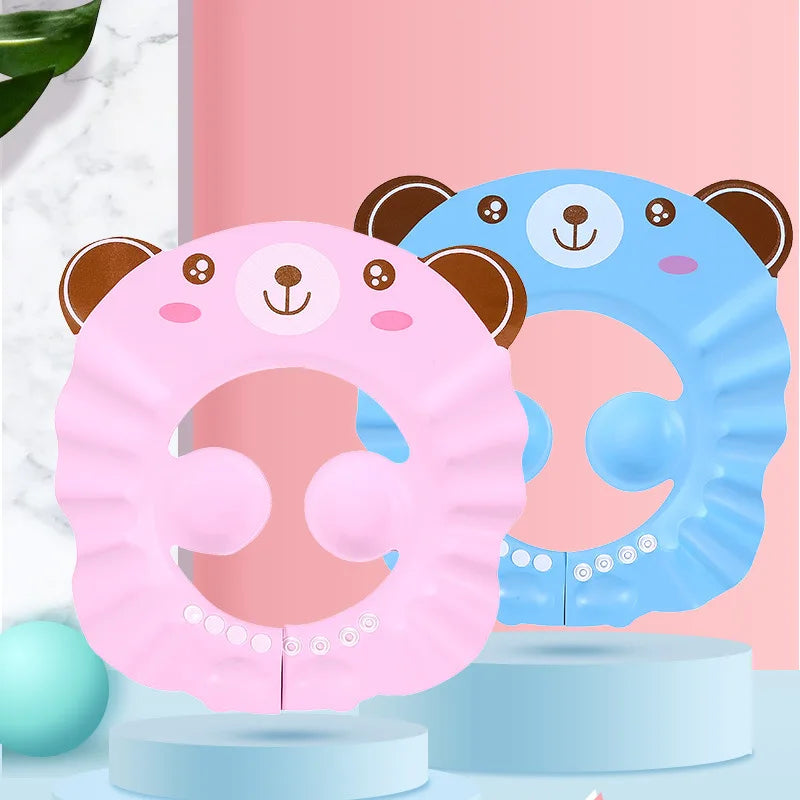 Baby Shower Cap Adjustable Shampoo Bath Hat for Kids
