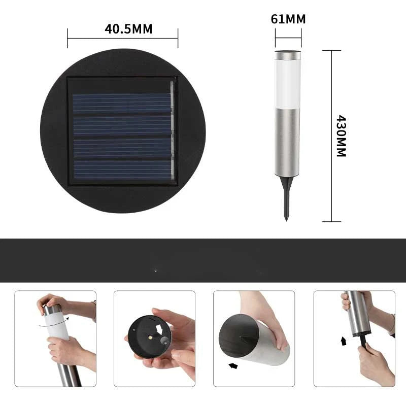 Solar Stainless Steel Garden Light