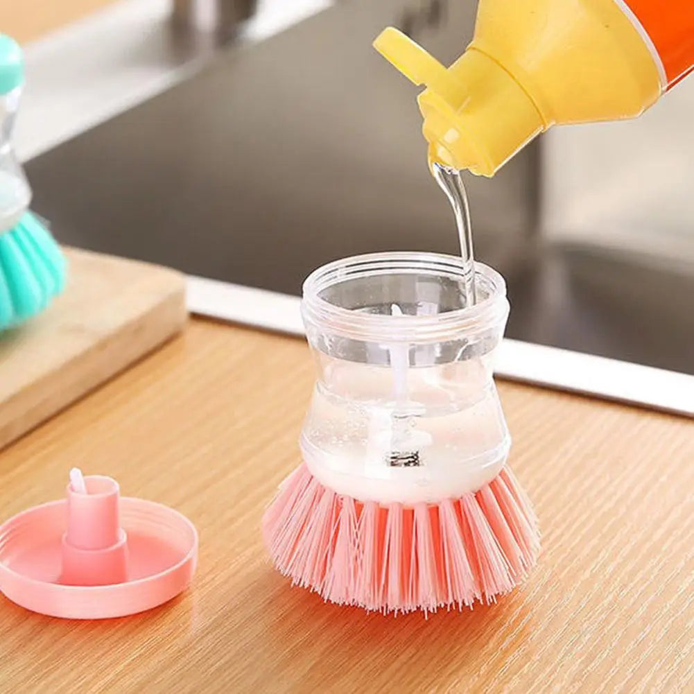 Kitchen Wash Pot Dish Brush Astronaut Washing Utensils With Automatic Soap Liquid Dispenser Household Cleaning Accessories Secondary image