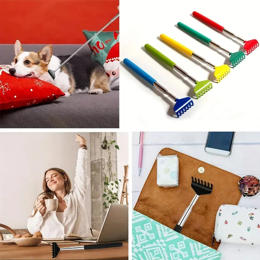 Extendable Metal Back Scratcher Portable Telescoping Hand Massager Gift