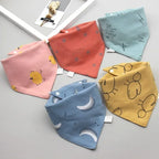 5PCS Baby Bandana Bibs Cotton Saliva Towel Waterproof Scarf