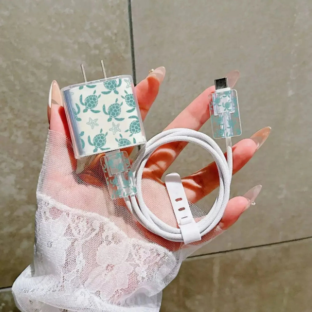 Transparent Animal Charger Case for iPhone 18W/20W