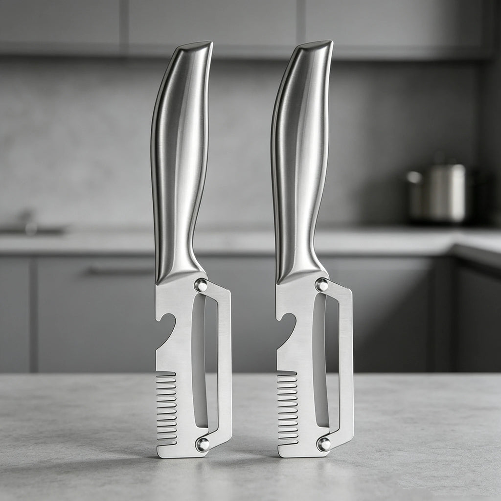 Multifunctional 3-in-1 Stainless Steel Peeler – Slicer & Shredder Tool