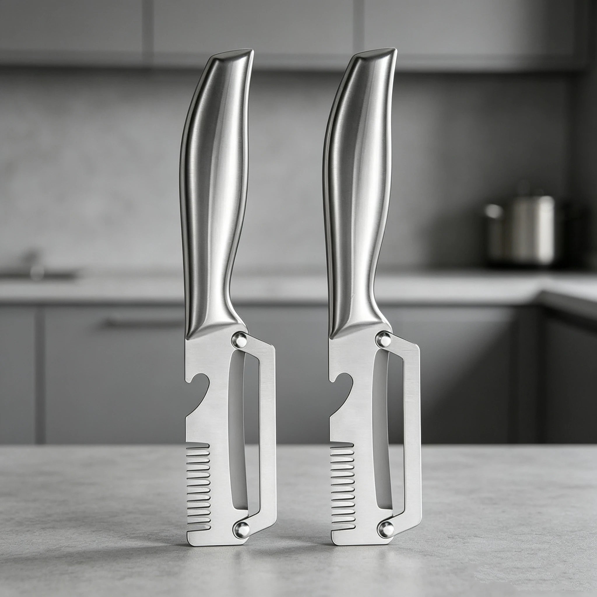 Multifunctional 3-in-1 Stainless Steel Peeler – Slicer & Shredder Tool
