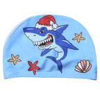 Kids Cartoon Swimming Cap Elastic Fabric Swim Hat