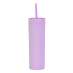 Double Wall Skinny Tumbler 473ml/480ml Cup with Straw & Lid