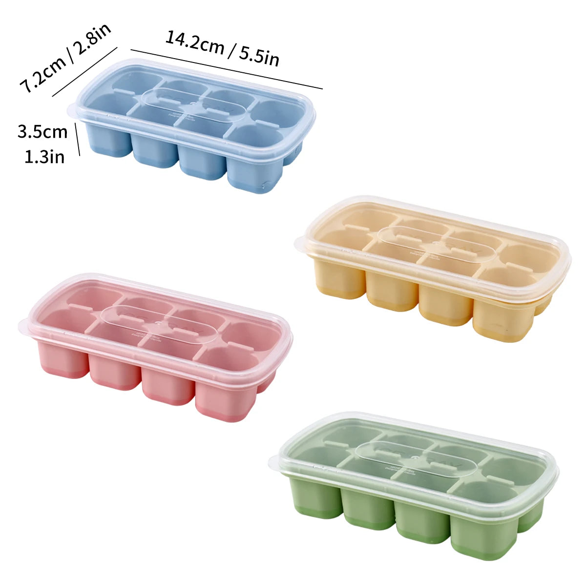 Mini Silicone Ice Cube Tray UK 8 Grid Ice Mold With Lid| Whisky Ice Maker