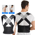 Adjustable Full Back Support Brace Shoulder Straightener Belt